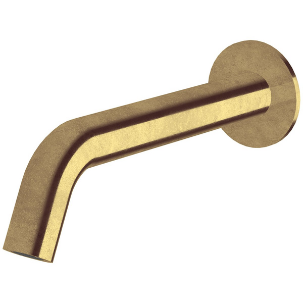 Sussex Taps Virgo Wall Basin or Bath Outlet 200mm Living Tumbled Brass VGWBBO20001-23