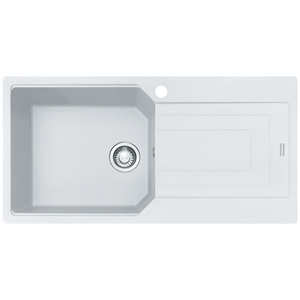 Franke Urban 1000mm Single Bowl Topmount Sink with Right Hand Drainer - White