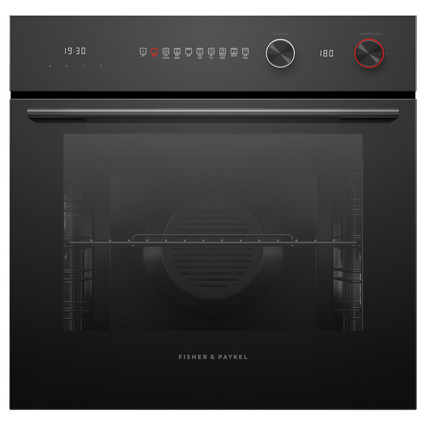 Fisher & Paykel 60cm Series 5 Contemporary Pyrolytic Oven Black Glass 9 Function OB60SBCPGB5