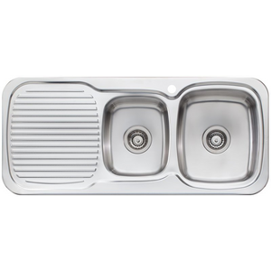 Oliveri Lakeland 1 and 3/4 Bowl Left Hand Drainer Sink