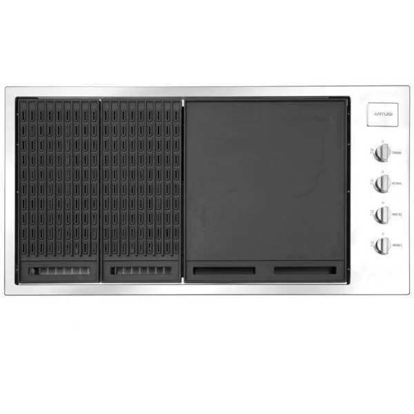 Artusi Stainless Steel Built-In LPG BBQ with Flat Lid ABBQM-ABBQMF