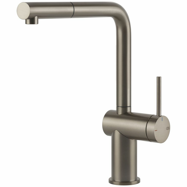 Gessi Inedito Pull Out Kitchen Mixer Tap Brushed Nickel 60403BN