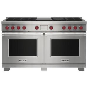 WOLF 152cm Freestanding Dual Fuel Oven/Stove with Chargrill and Teppanyaki - Natural Gas