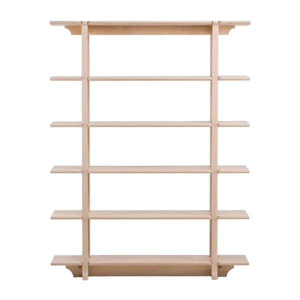 De La Espada Twenty-Five Shelving Unit with 6 Shelves - White Oiled Ash 682SVWOA