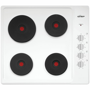 Chef 60cm Electric White Cooktop