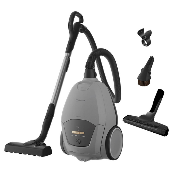 Electrolux Canister Bagged Vacuum Cleaner with UltraSilencer Turbo Urban Grey EFB72123UG