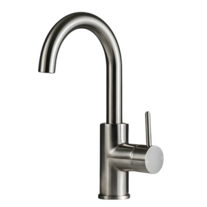 Rogerseller Tonic Gooseneck Basin Mixer - Brushed Nickel 3606013607