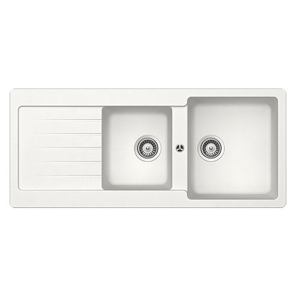 Abey Schock Typos 1 and 3/4 Bowl Sink with Drainer TD200W