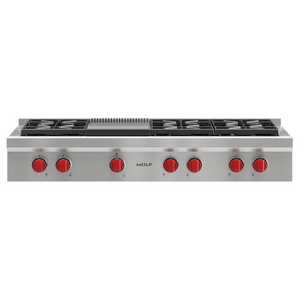 WOLF 122cm LPG Gas Cooktop with Teppanyaki