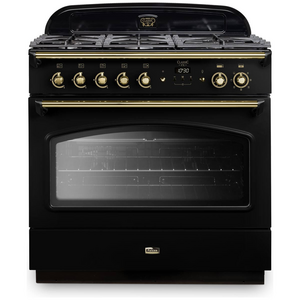 Falcon 90cm Classic FX Black Dual Fuel Freestanding Oven CLA90FXDFBL-BR