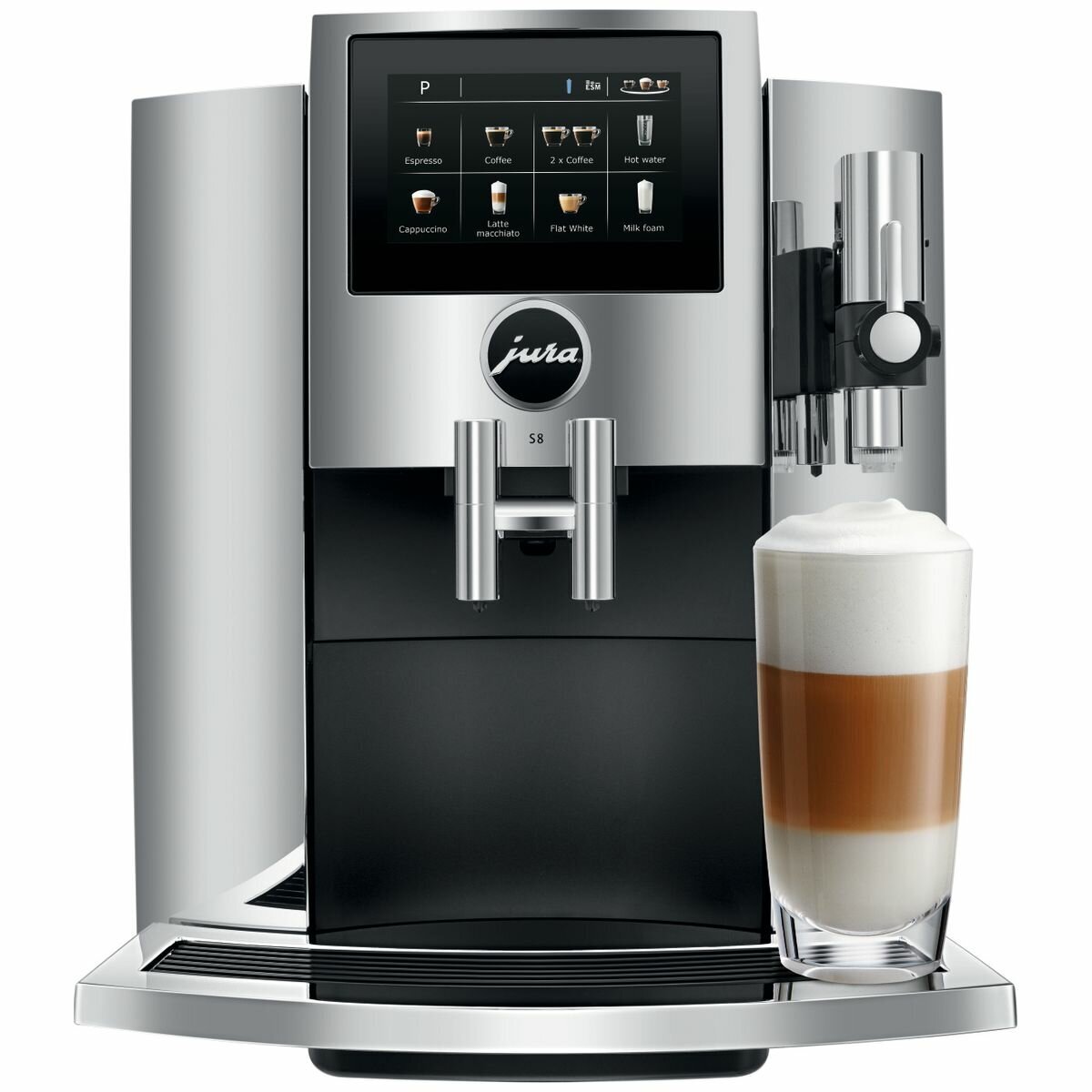 JURA S8 Automatic Coffee Machine Chrome 15443 Winning Appliances