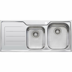 Oliveri Flinders 1 and 3/4 Bowl Topmount Sink with Left-Hand Drainer