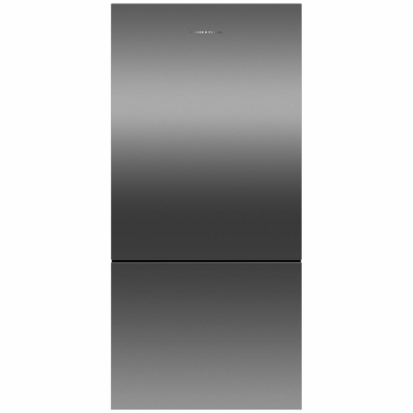 Fisher & Paykel Series 5 494L Bottom Mount Refrigerator Black Stainless Steel Right Hinge RF522BRPB6