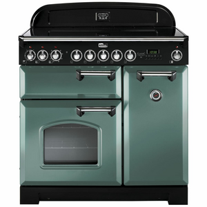 Falcon 90cm Classic Deluxe Freestanding Induction Oven/Stove Mineral Green and Chrome