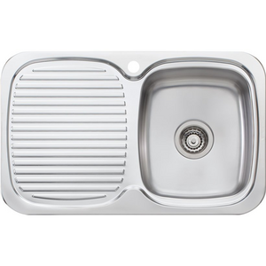 Oliveri Lakeland Single Bowl Left Hand Drainer Sink