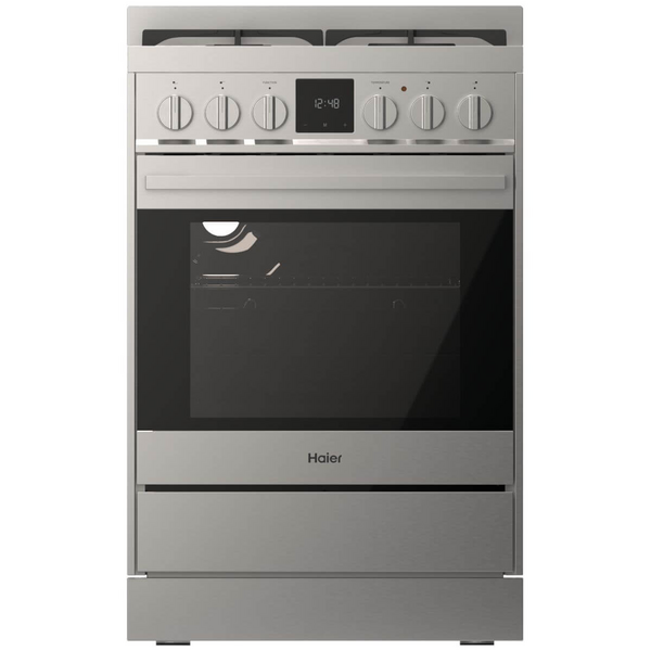 Haier 60cm 500 Series Dual Fuel Freestanding Cooker Stainless Steel HOR60S11MSX2