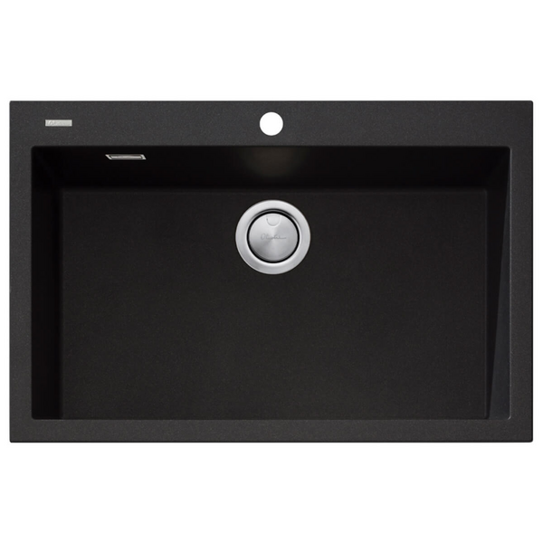 Oliveri Santorini Black Mega Bowl Topmount Sink Black ST-BL1591OF