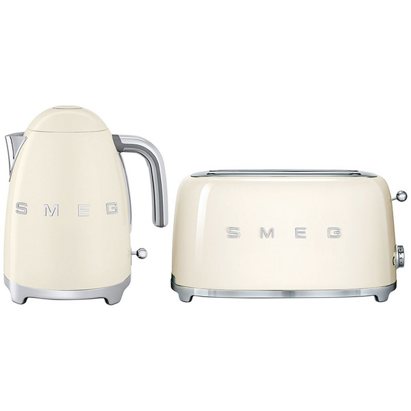 Smeg Cream Kettle and 4 Slice Toaster Pack KLF04CRAUTSF02CRAU