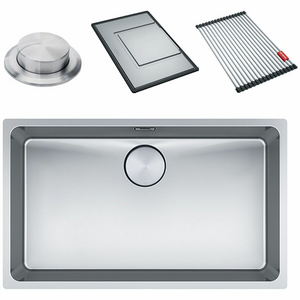 Franke Mythos 700mm Single Bowl Undermount Sink with Accessories