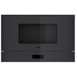 Gaggenau Minimalistic Series Built-In Microwave with Grill Left Hinge - Onyx