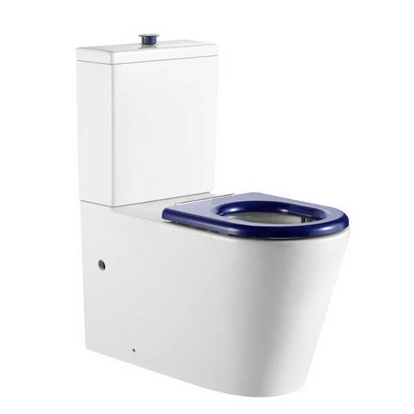 Oliveri Vienna Care Toilet Suite with Blue Seat and Buttons VI201C-B