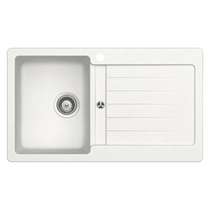 Abey Schock Typos Left Hand Single Bowl with Drainer - Alpina