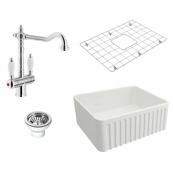 Turner Hastings Novi Fireclay Sink & Tap Package - Chrome PKG006