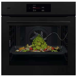AEG 60cm 7000 Series Pyrolytic Built-In Oven with SenseCook - Matte Black NBE7P731AT