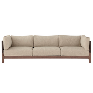 Amura Stilt 060 Sofa - Ortisei 02 Fabric with Walnut Stained Ash and Leather 19 AM120-060-WSA
