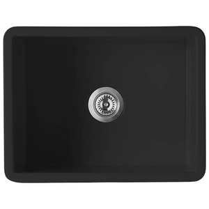 Turner Hastings Cuisine 60 x 46 Inset or Undermount Fine Fireclay Sink Matte Black