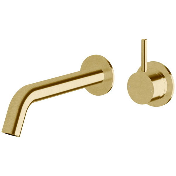Sussex Taps Virgo Wall Basin or Bath Mixer Outlet System 200mm LUXPVD Brushed Pure Gold VGWBBMOS20001-60