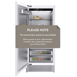 V-ZUG 619L V6000 Supreme 90 Upright Fridge Fully Integrated Left Hinge 5113400009