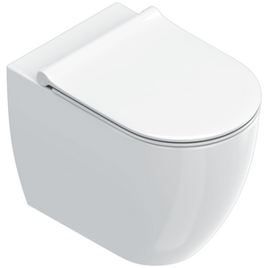 Catalano Sfera Wall Faced Toilet Pan With Slim Seat Gloss White SFERAWFPOSL