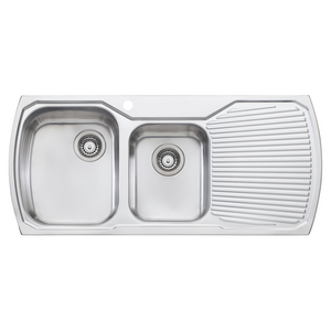 Oliveri Monet 1 and 3/4 Bowl Right Hand Drainer Sink