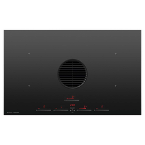 Fisher & Paykel Series 9 83cm Induction Cooktop with Integrated Ventilation Black Glass