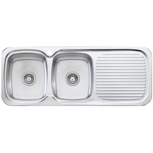 Oliveri Lakeland Double Bowl Right Hand Drainer Sink