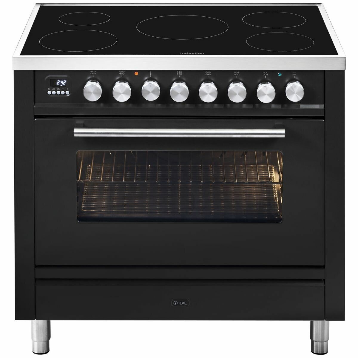 900mm freestanding electric oven with induction cooktop outlet