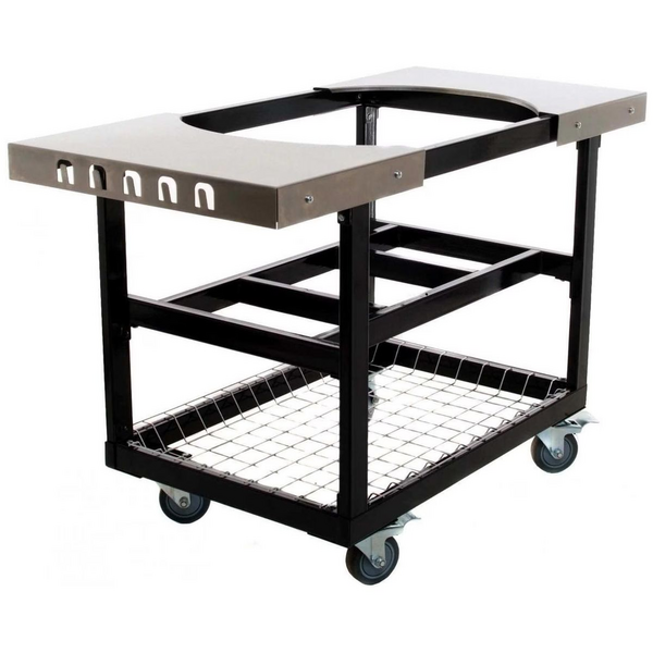 Primo Ceramic Grills XXL Cart with Basket and Shelves Suits XXL Series Grill Black PG00372