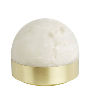 CTO Lighting Lucid 300 Table - Alabaster and Brass LUCTA3HASB
