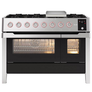 ILVE 120cm Panoramagic Freestanding Dual Fuel Oven/Stove Stainless Steel