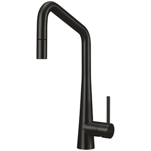 Oliveri Essente 316 Stainless Steel Square Goose Neck Pull Out Mixer - Gunmetal