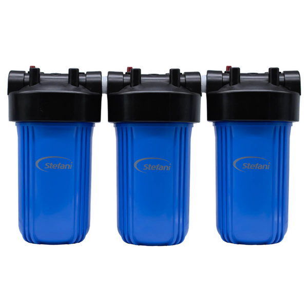 Stefani Triple Whole House 10 Inch Water Filter System WHF-TR10-LF
