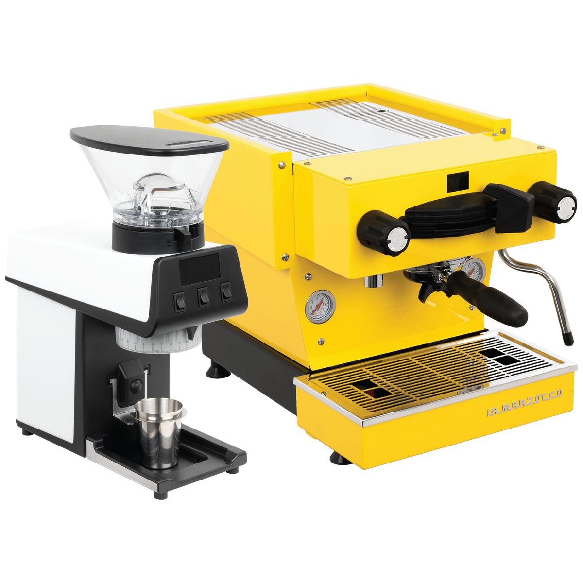 La Marzocco Linea Mini Yellow Home Package with White Pico WA-PACK