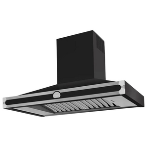 La Cornue Cornufe 110cm Canopy Rangehood Matte Black with Brushed Nickel