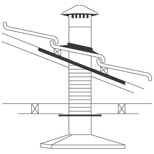 Abey Vertical Tiled Roof Ducting Kit 150mm RHVT6