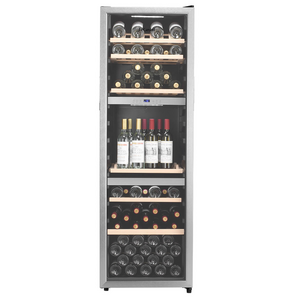 LeCavist 140 Bottle Triple Zone Wine Cabinet Stainless Steel