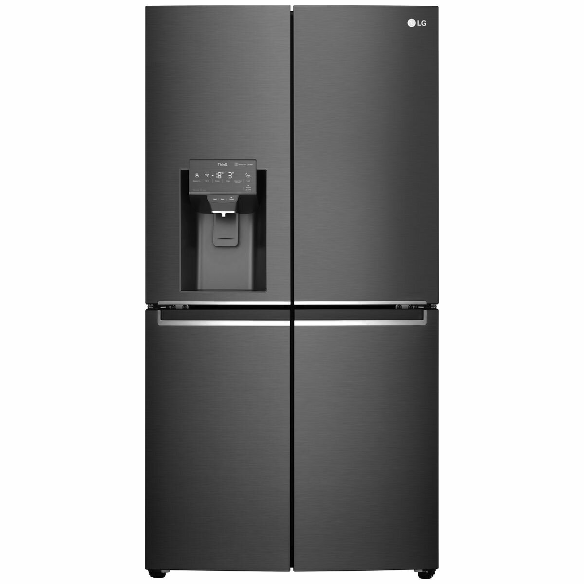 Black double shop door fridge