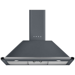 Smeg 90cm Victoria Aesthetic Grey Canopy Rangehood