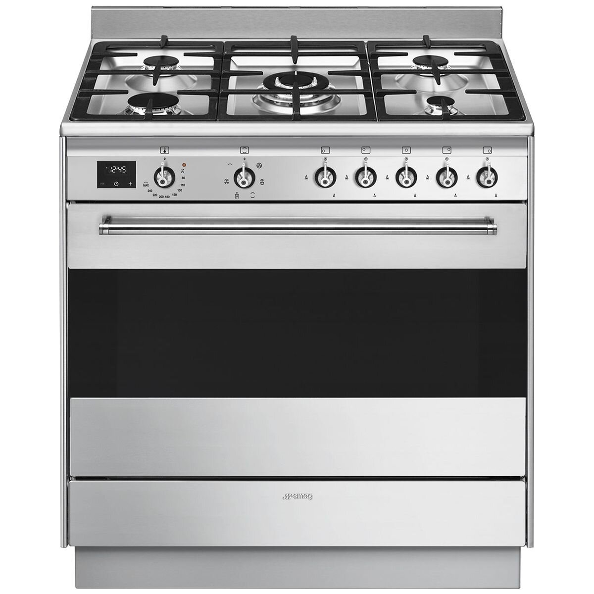 Smeg 90cm Classic Freestanding Dual Fuel Oven Stove FS9606XS1 Winning Appliances