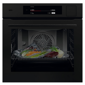 AEG 60cm 9000 Series SteamPro Built-In Combi-Steam Oven with SousVide - Matte Black NBP9S83PAT